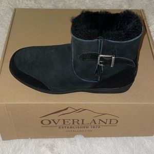 Overland Black Fur Boots. Size 8. Brand new
